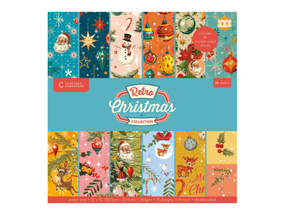 Crafter's Companion Retro Christmas Collection 12" x12' Pad