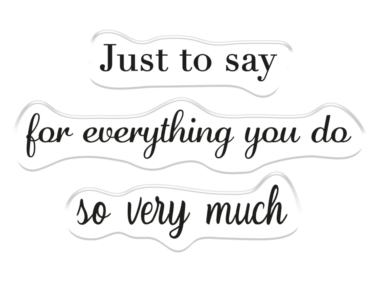 Crafters Companion - Stamp & Die Set - Thank You For Everything