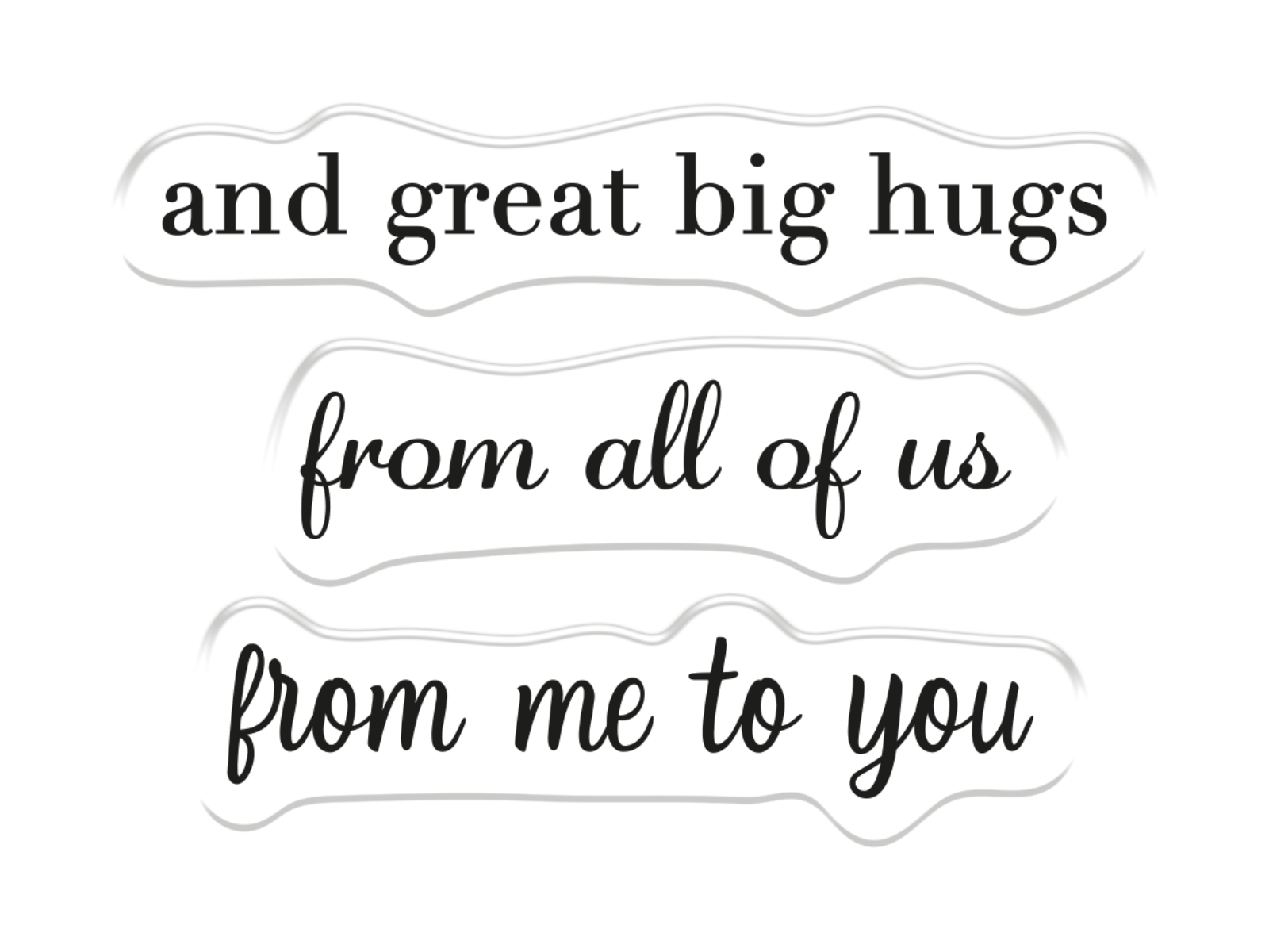 Crafters Companion - Stamp & Die Set - With Love From All Of Us