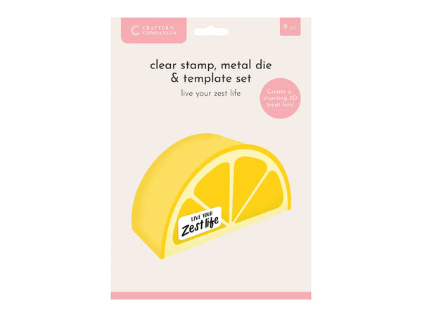 Crafter’s Companion Stamp, Die and Template - Live your Zest Life