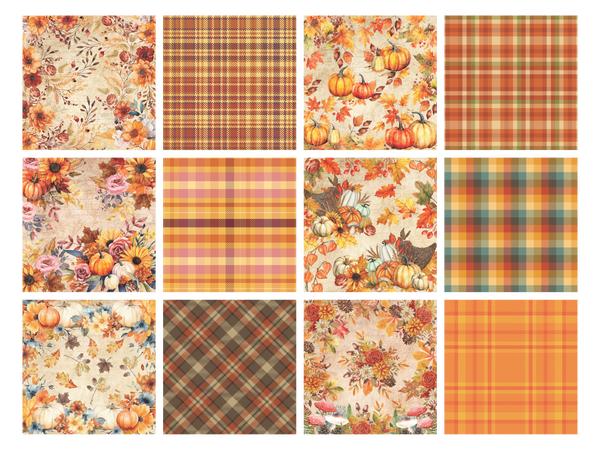 Crafters Companion Thanksgiving Collection 6” x 6” Paper Pad