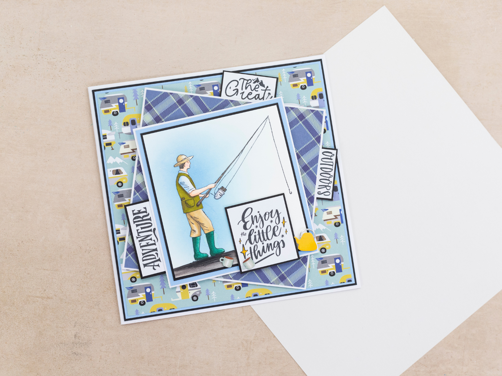 Crafters Companion The Great Outdoors Clear Acrylic Stamp Set - Perfect Catch