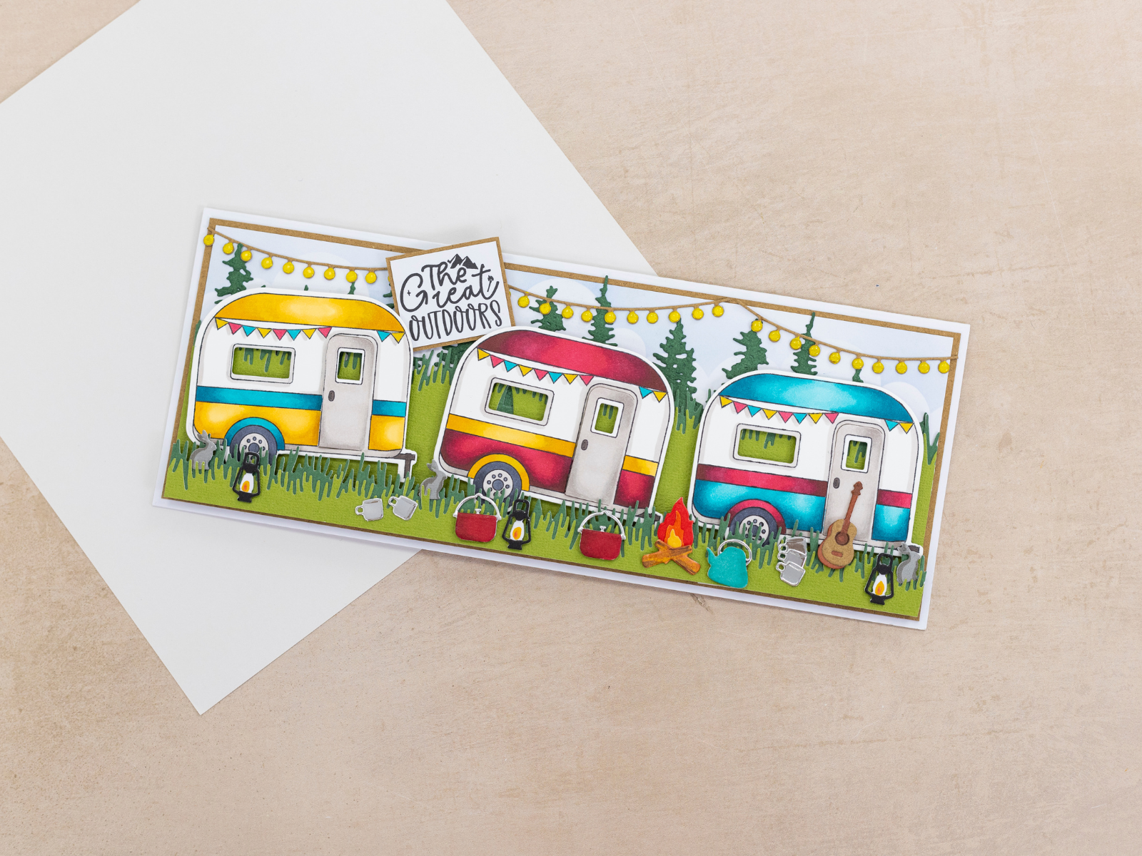 Crafters Companion The Great Outdoors Stamp & Die Set - Adventure Awaits