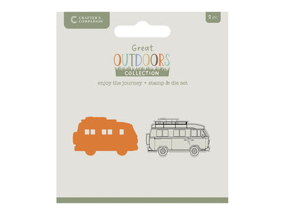 Crafters Companion The Great Outdoors Stamp & Die Set - Enjoy the Journey