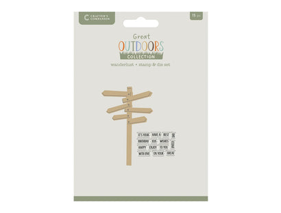 Crafters Companion The Great Outdoors Stamp & Die Set - Wander Lust