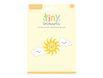 Crafter’s Companion Tiny Treasures Collection Stamp & Die - Sun and Clouds