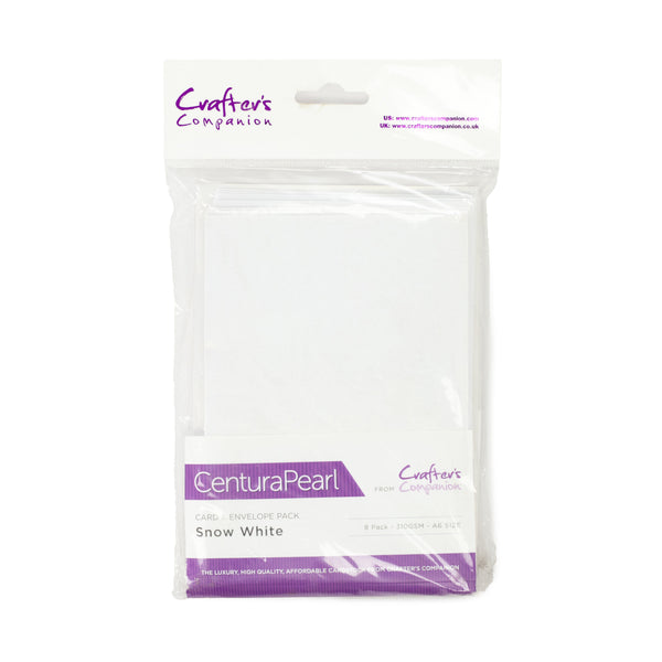 Centura Pearl Card & Envelope A6 8 Pack - Snow White
