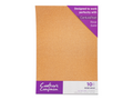 Crafter's Companion Glitter Card 10 Sheet Pack - Rose Gold