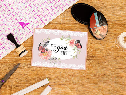 Crafter's Companion Clear Acrylic Stamp - Be You Tiful
