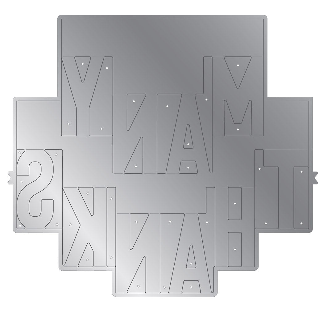 Gemini Die - Expressions - Shaped Pop Out - Many Thanks