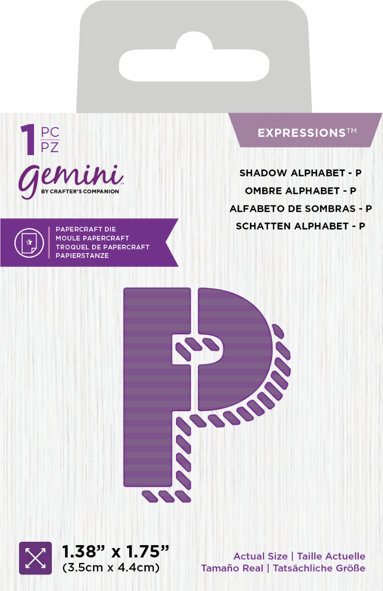 Gemini Expressions Die - Shadow Alphabet P