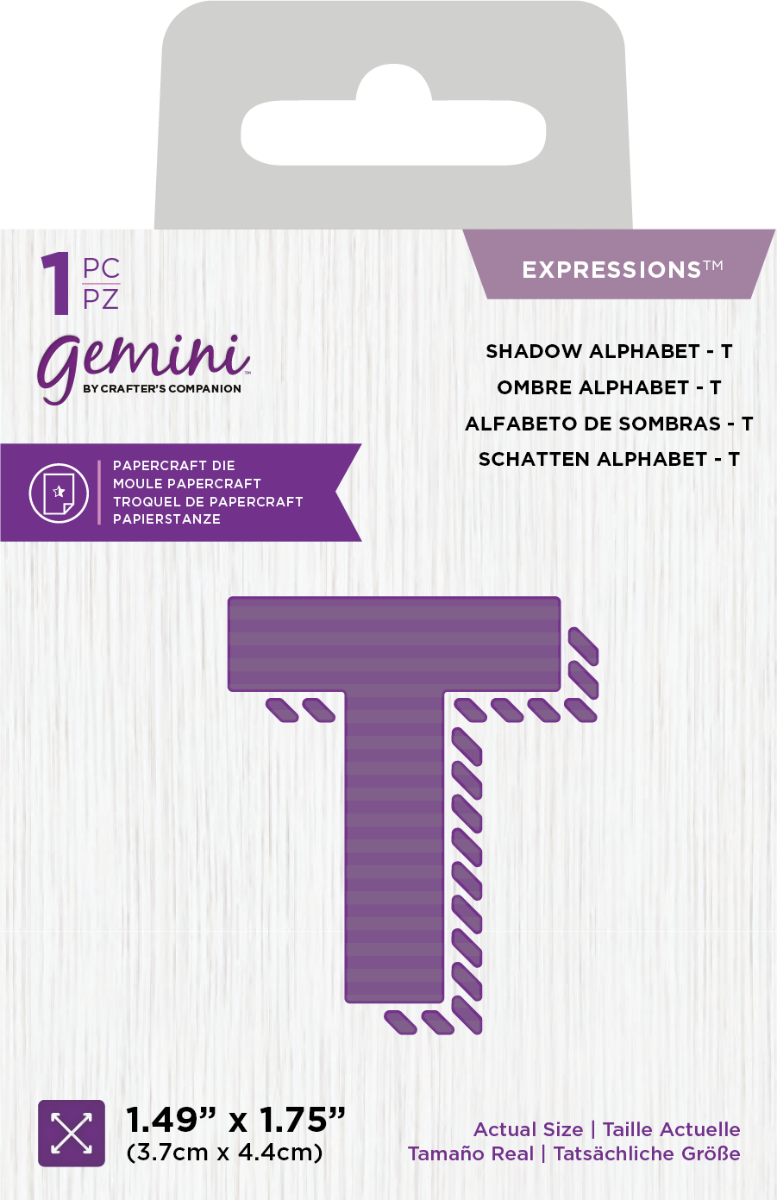 Gemini Expressions Die - Shadow Alphabet T