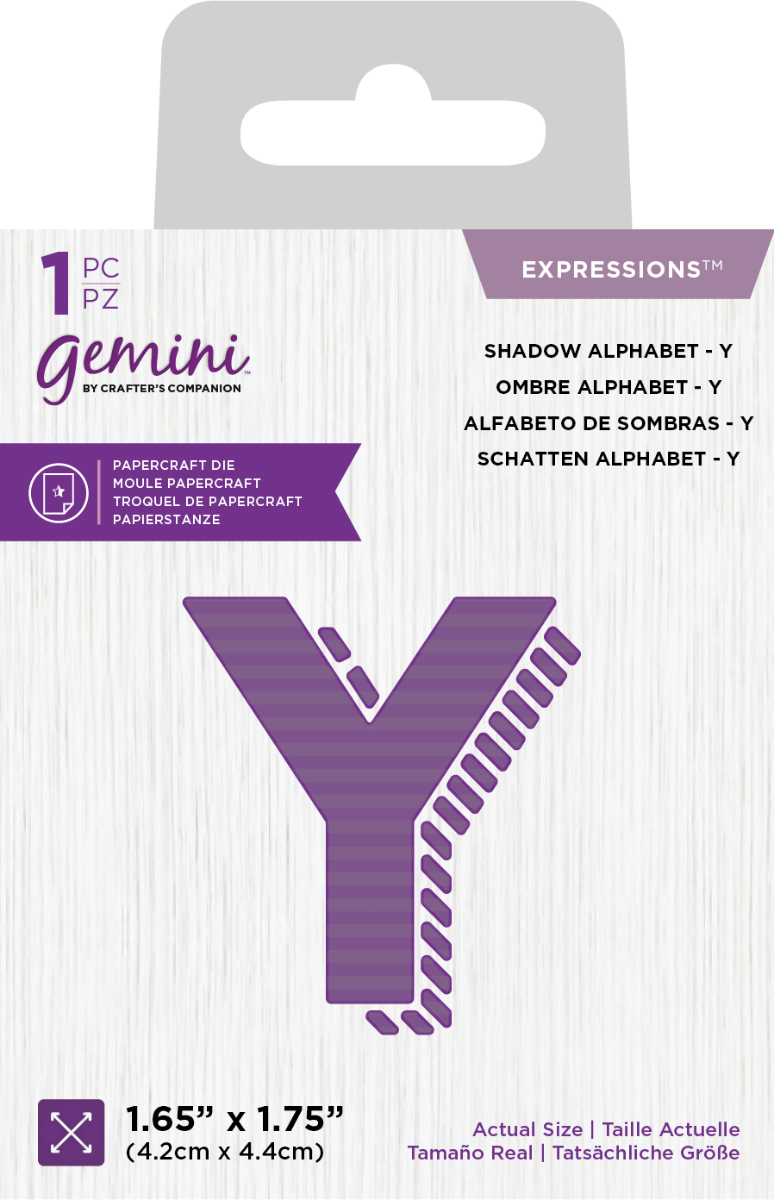 Gemini Expressions Die - Shadow Alphabet Y