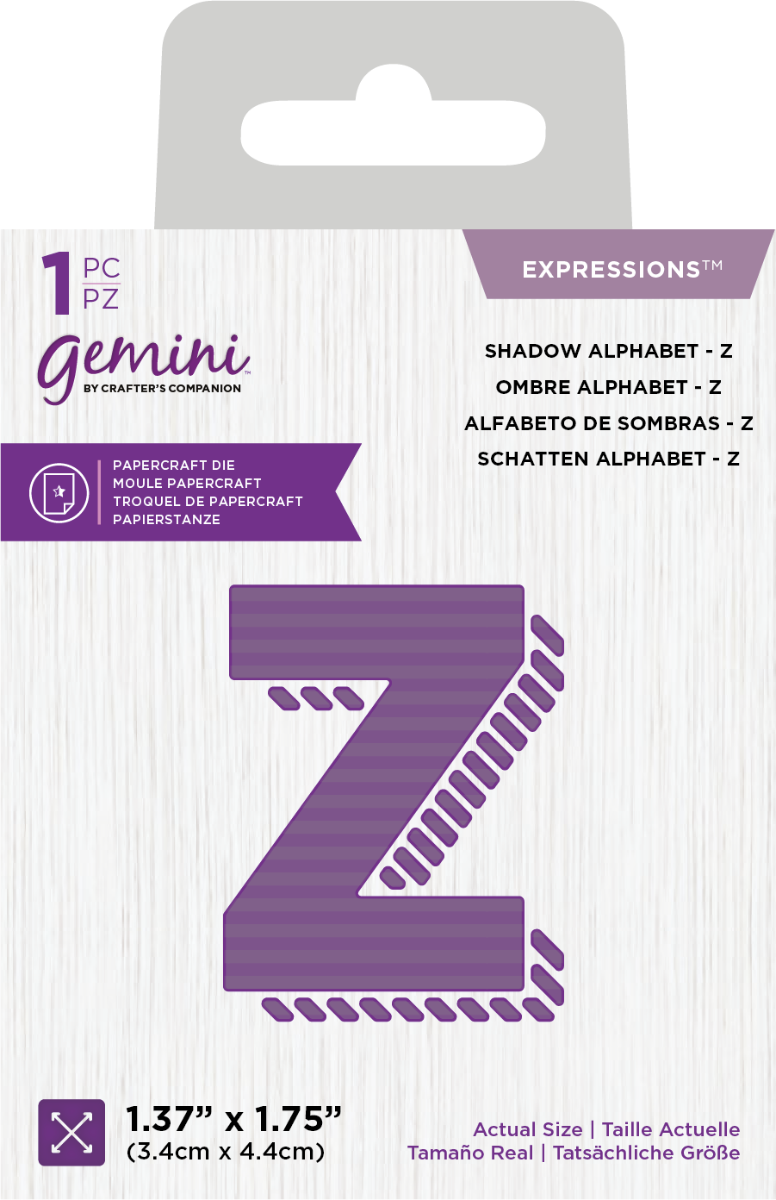 Gemini Expressions Die - Shadow Alphabet Z