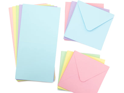Crafter's Companion 6" x 6" Mixed Pastels Card & Envelopes - 100 Pack