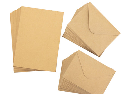 Crafter's Companion A6 Kraft Card & Envelopes - 100 Piece