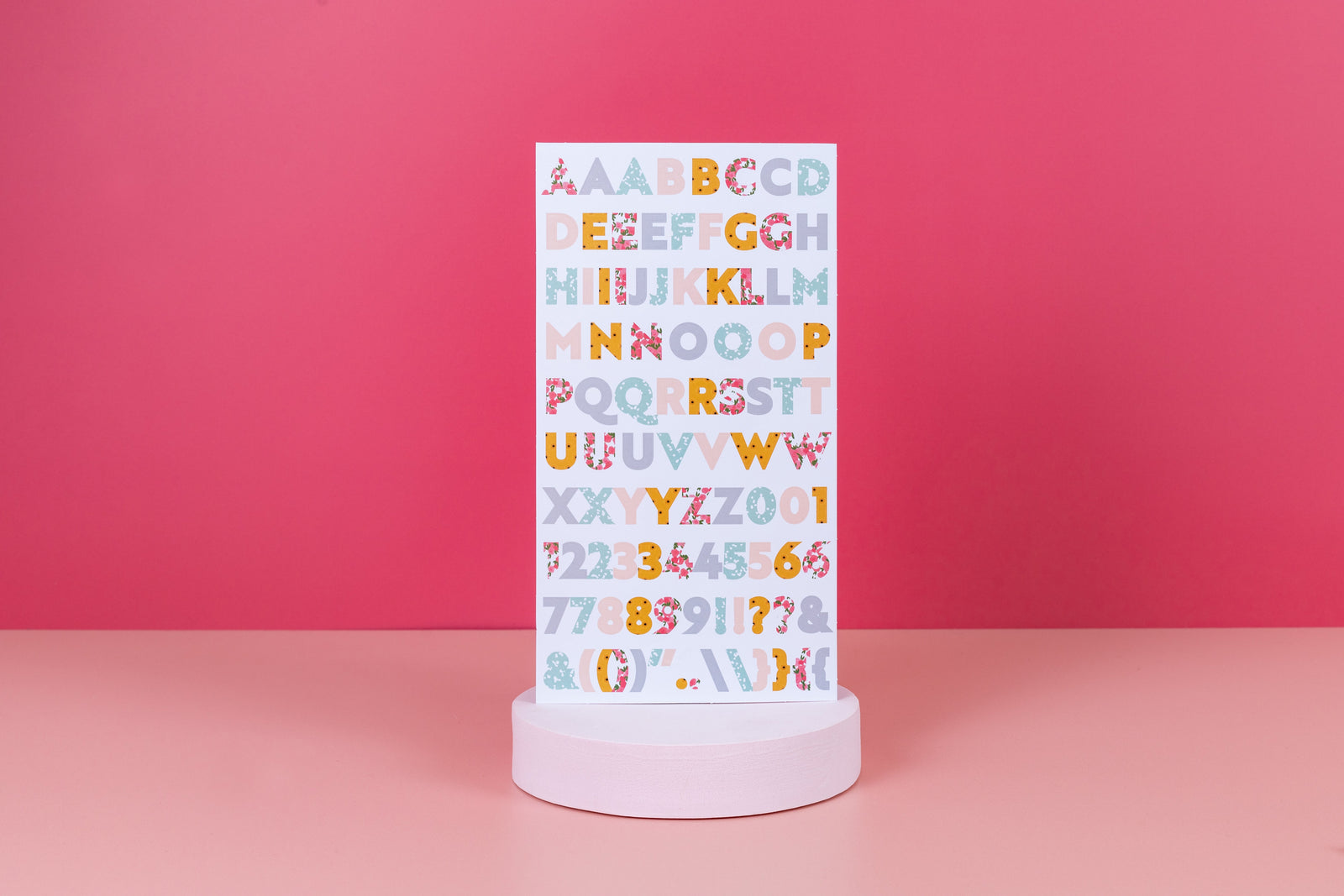 Violet Studios Alphabet Stickers - Rainbow Blooms