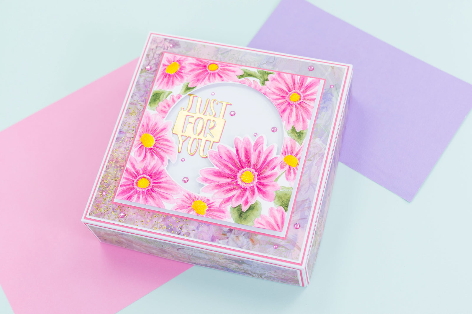 Crafters Companion 5.5" X 5.5" 3D Embossing Folder, Metal Die and Stencil Set - Gorgeous Gerberas