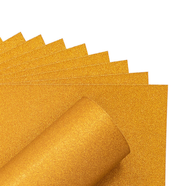 Crafter's Companion Glitter Card 10 Sheet Pack - Copper