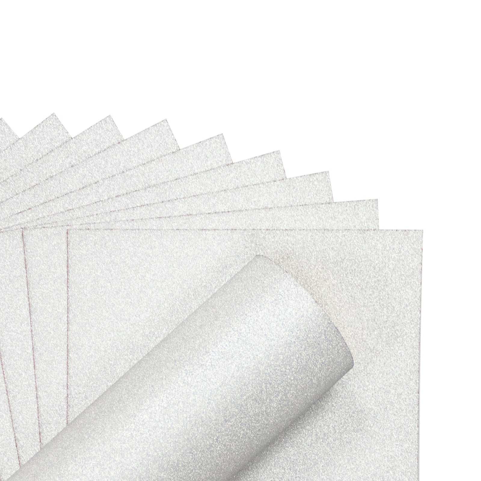 Crafter's Companion Glitter Card 10 Sheet Pack - Pale Silver