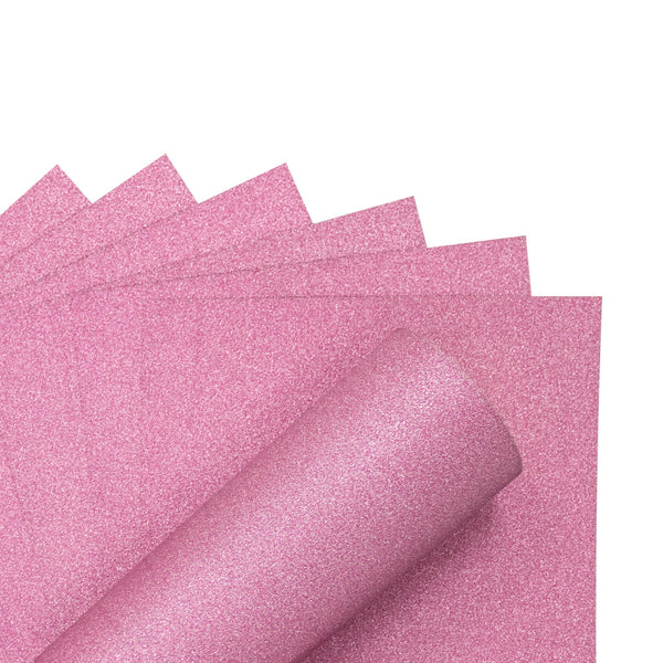Crafter's Companion Glitter Card 10 Sheet Pack - Baby Pink