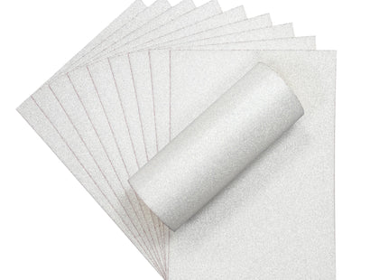 Crafter's Companion Glitter Card 10 Sheet Pack - Pale Silver