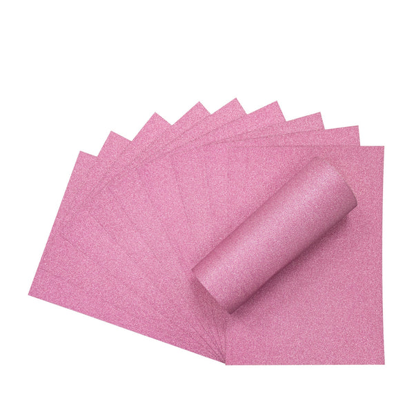 Crafter's Companion Glitter Card 10 Sheet Pack - Baby Pink