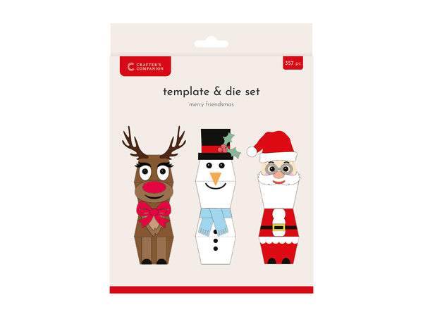 Crafter's Companion Metal Die and Template - Merry Friendsmas