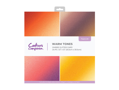 Crafter's Companion 12" x 12" Ombre Glitter Pad - Warm Tones