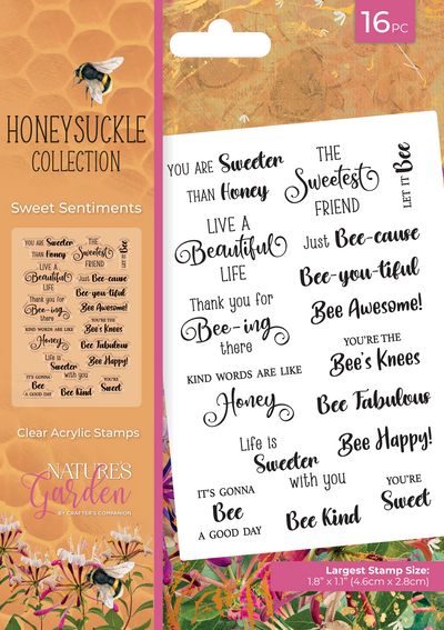Honeysuckle Collection Clear Acrylic Stamp - Sweet Sentiments