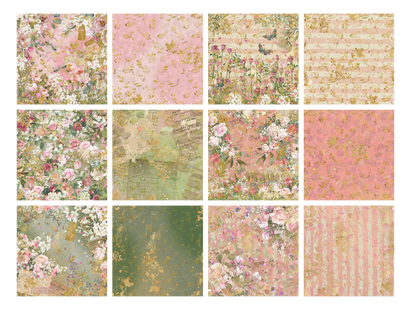 Nature's Garden Vintage Rose 6" x 6" Paper Pad