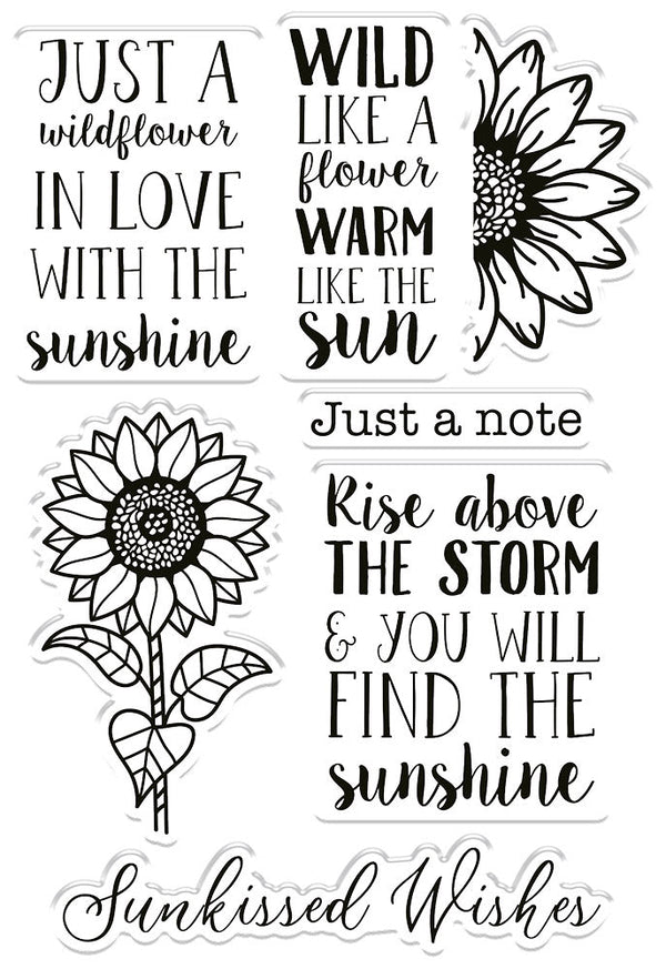 Nature's Garden Sunflower Collection Clear Acrylic Stamp - Sunkissed Wishes