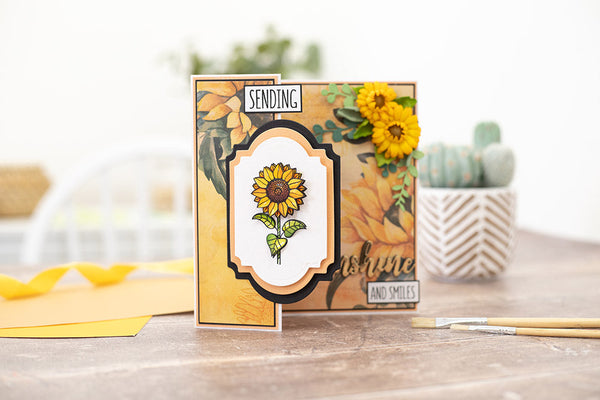 Nature's Garden Sunflower Collection Clear Acrylic Stamp - Sunkissed Wishes