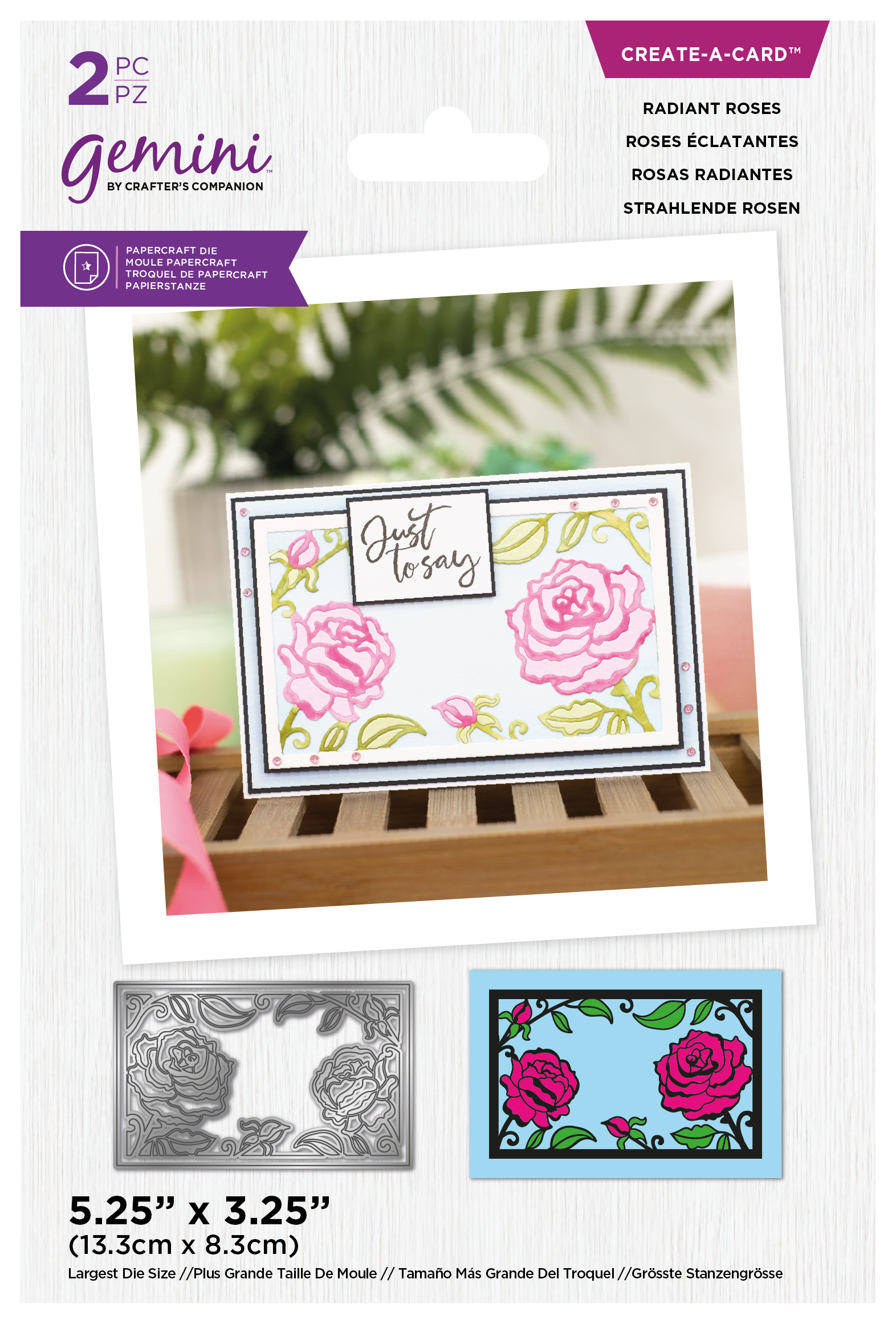 CC Paper Piecing Die Duo- Butterfly & Bloom and Radiant Rose
