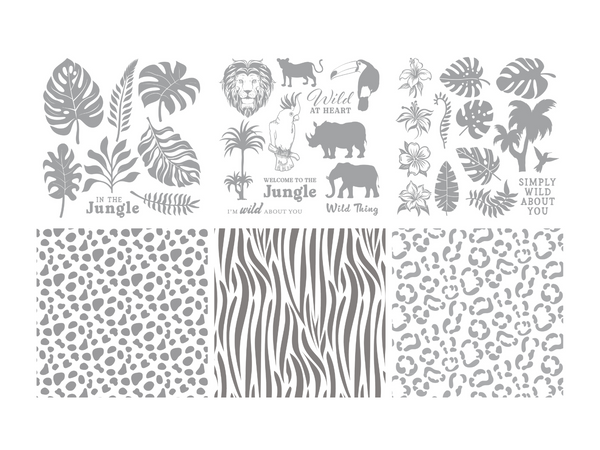 Sara Signature Royal Jungle 6” x 6” Foil Transfers
