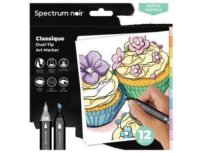 Spectrum Noir-Classique 12pc-Subtle Pastels