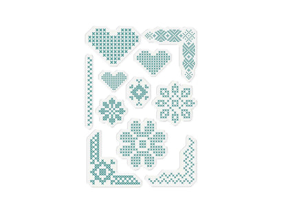 Sara Signature Sew Lovely Clear Acrylic Stamp - Cross Stitch Adornments