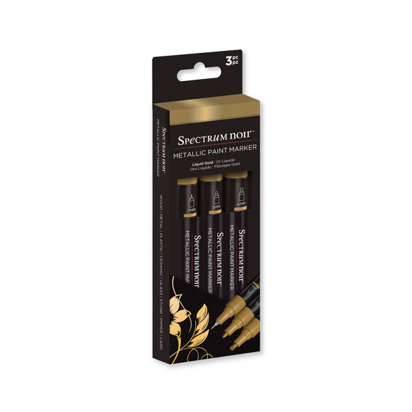 Spectrum Noir-Metallic Paint Marker (3PC) - Liquid Gold