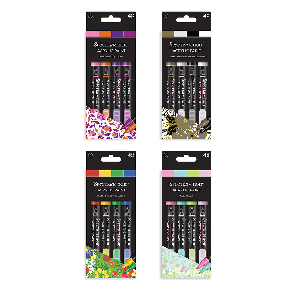 Spectrum Noir Acrylic Paint Markers 16pc Collection -Crafters