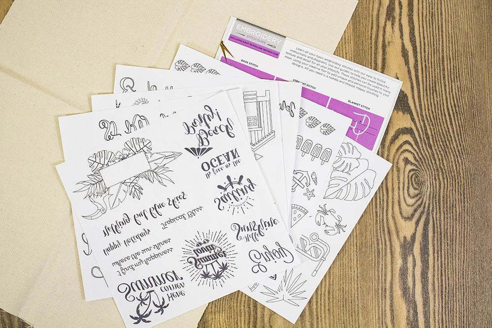 Threaders Embroidery Transfer Sheets - Summer Folded