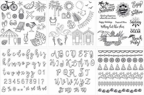 Threaders Embroidery Transfer Sheets - Summer Folded