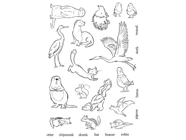 Josh Griffiths Studio - Beyond Stamping: Storybook animals 2 stamp set