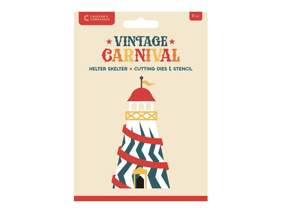 Vintage Carnival Metal Die & Stencil Set - Helter Skelter