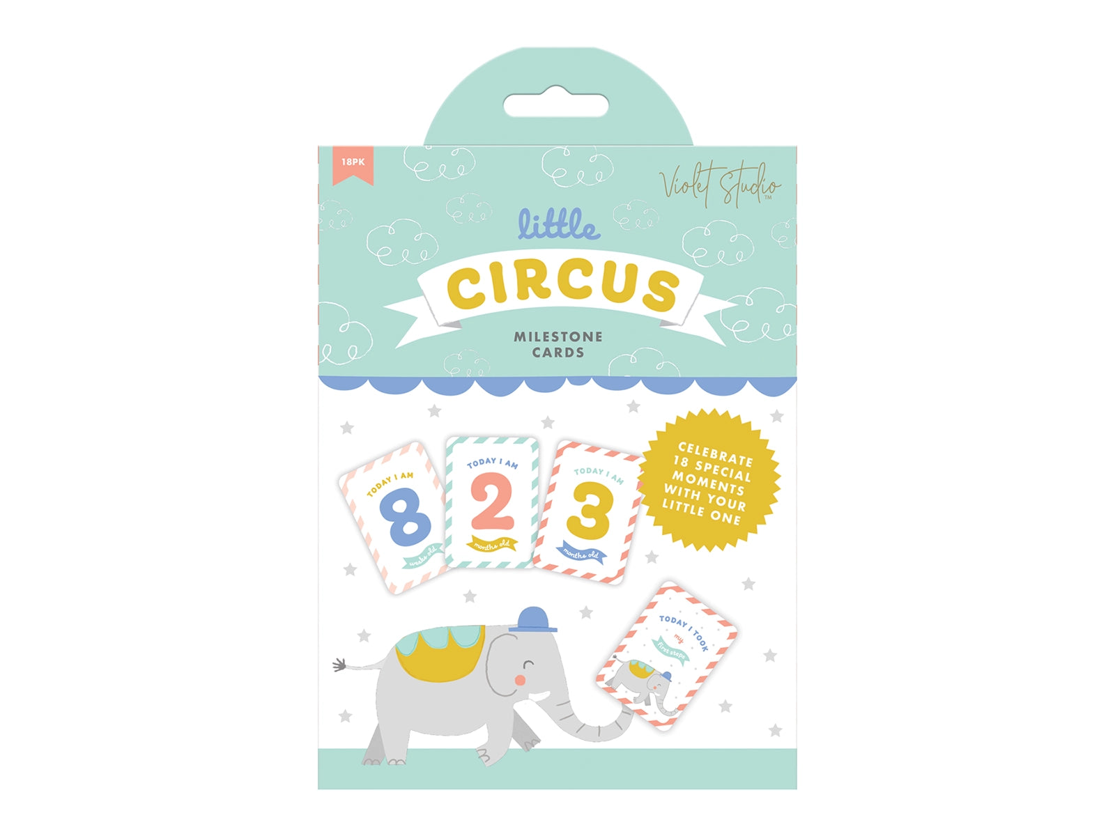 Violet Studio Little Circus Baby Milestone Cards