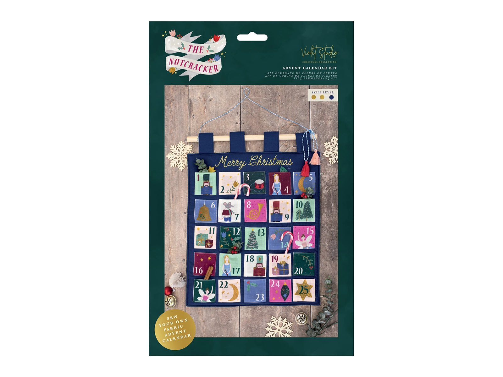 The Nutcracker Advent Calendar Kit Violet Studios Crafters Companion EU
