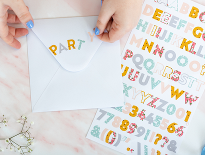 Violet Studios Alphabet Stickers - Rainbow Blooms