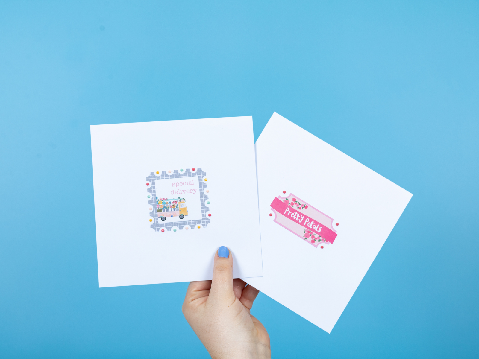 Violet Studios Sentiment Stickers - Rainbow Blooms