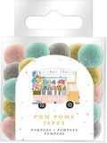Violet Studios Pom Poms - 36pcs - Rainbow Blooms