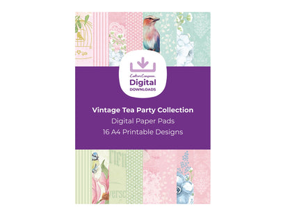 Vintage Tea Party Collection - Digital Paper Pad