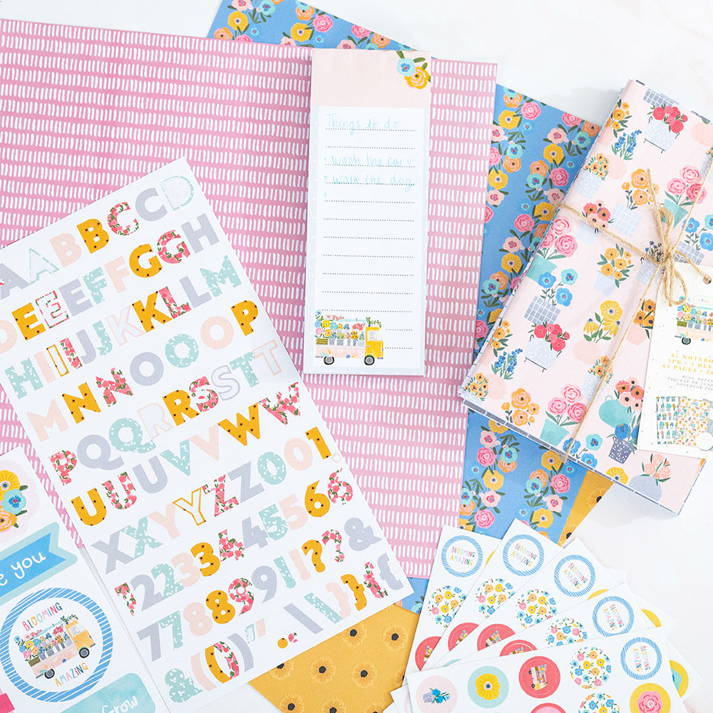 Violet Studios Alphabet Stickers - Rainbow Blooms